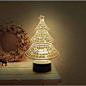 3D视觉LED创意礼品木质台灯亚克力发光圣诞树 圣诞节礼物台灯
