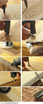 12 Ways To Add Texture With Tools You Already Have | WoodworkerZ.com; Some, but not all, of these would work with metal.: 