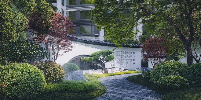 【建发·央著大区景观设计方案】效果图_设计图-花瓣网