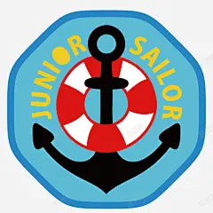 蓝色船锚创意卡通矢量图 设计图片 免费下载 页面网页 平面电商 创意素材