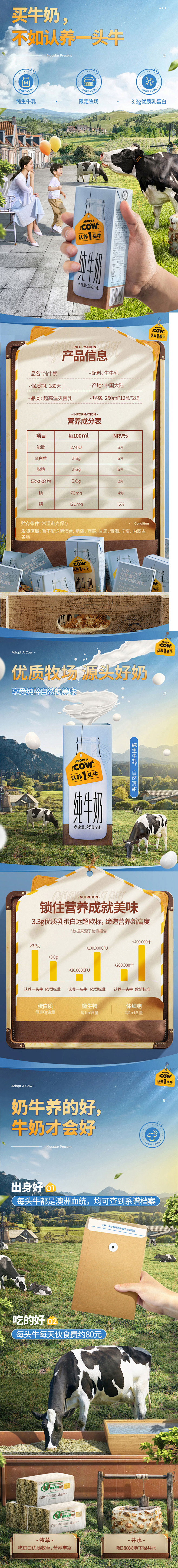 牛奶 营养 认养一头牛全脂纯牛奶 产品详...