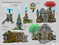 Look development of doorways and puzzle elements