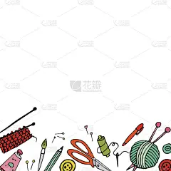 通行费手工制作和爱好，手绘矢量插图