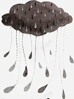 下雨高清素材 下雨 乌云 云朵 卡通 可爱 手绘 雨滴 免抠png 设计图片 免费下载