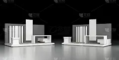 空白展位，空间插画拷贝，原创设计3d效实图
