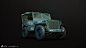 Jeep Willys, Michał "Veezen" Kalisz : Jeep Willys. I started working on this few months ago in free time. This time I decided to make textures in Substance Painter. Model was almost perfectly (99%) represented to real one - I made chassis and en