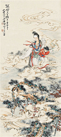 【1940年 麻姑献寿 立轴 纸本设色】拍卖品_图片_价格_鉴赏_中国书画_雅昌艺术品拍卖网