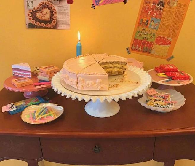 过生日想收到这样独特的复古系生日蛋糕~~...
