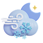风夜雪云 3D 图标