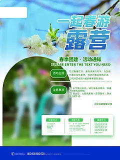 大气踏青露营活动宣传海报
