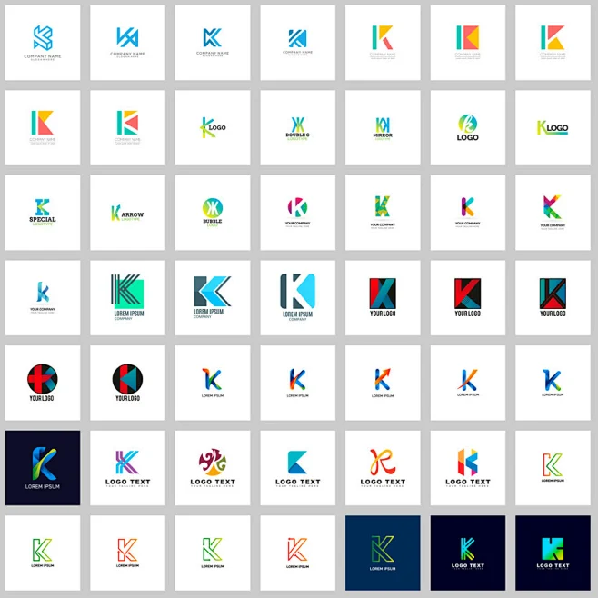 字母系列K LOGO商标设计vi素材包AI矢量源文件淘宝店标微商标志图-淘宝网-花瓣网