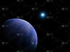 与地球相似的行星，遥远太空中的美丽外星行星，太阳系元素