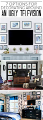 I never know how to decorate around the TV, but I&#;39m loving all 7 of these ideas. I think I&#39;m going to try the 5th gallery wall idea first!