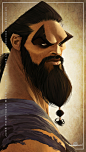 KHAL DROGO, JOSE RODRIGUEZ MOTA : Caricature of Khal Drogo of Game of Thrones.