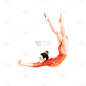 手绘-奥运运动员人物插画-体操