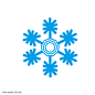 卡通雪花图案png元素