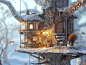 john968015_Squirrel_treehouse_indoor_panorama_in_winter_wool_fe_8b99d328-2c2a-4e34-bc32-a26402d9a16c