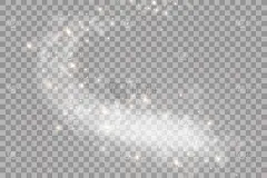 光辉光效果星星爆发与孤立的亮点在透明的背景