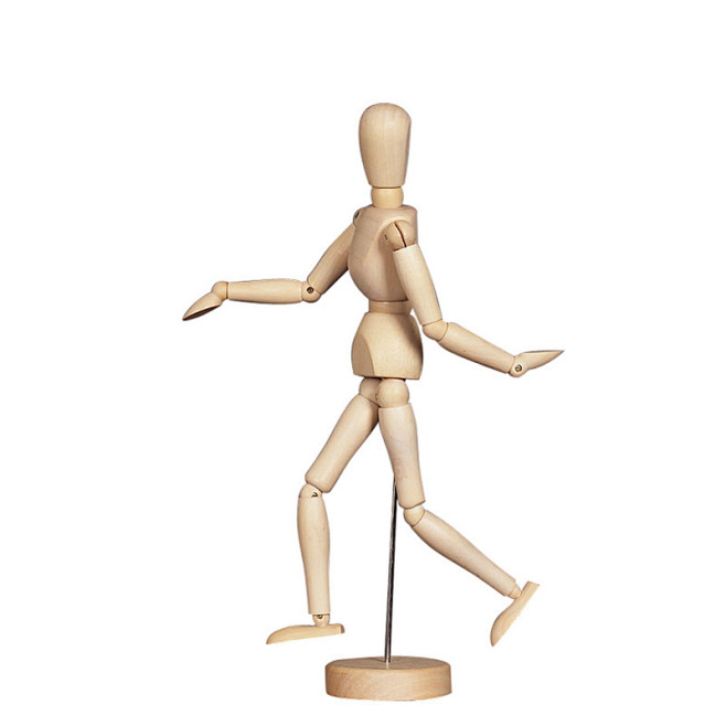 zakka创意复古关节人摆件摆设木质工艺品素描木偶人木头关节人偶淘宝