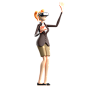 三维卡通商务工作人员 女 VR