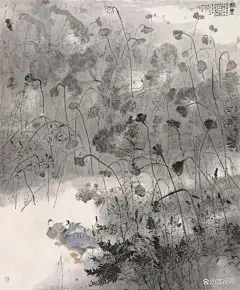 刘云博，原名刘芝。中国美术家协会会员，中国工笔画学会会员，2012年进修于北京画院，现为北京中国工笔花鸟画院导师秋晨 240cm×200cm 纸本设色 2023年