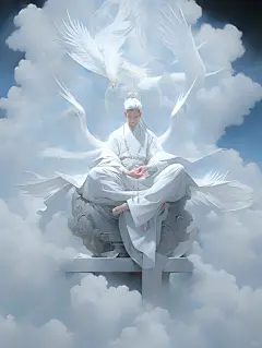 仙人抚我顶,结发受长生…｜古风国潮插画