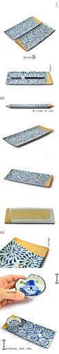 正品日式和风和风宋青瓷 方形菜盘碟 寿司盘 鱼盘 釉下彩 餐具-淘宝网