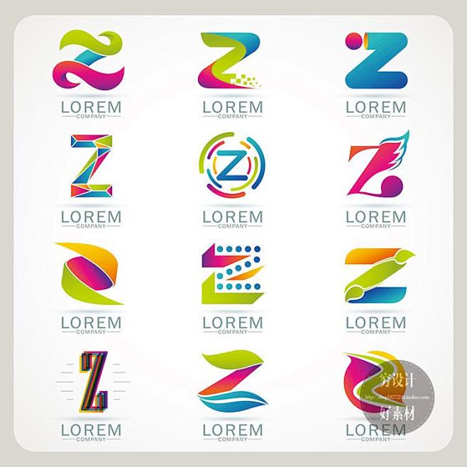 简约英文字母标志logo图标创意元素模板...