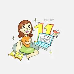 双11促销卡通插画PNG免抠图片大小2500x2500px 图片尺寸2.1 MB 来自PNG搜索网 pngss.com 免费免扣png素材下载！标题配图#促销#电脑#电商#电商插画#卡通人物#卡通手绘#双11#网购插画#网购的女孩#坐姿#