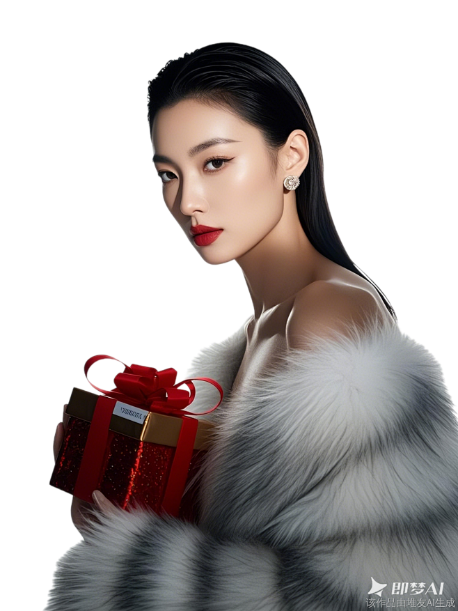 东方女性，正脸，五官精致，高级，大牌构图...