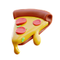 Pizza Slice 3D Illustration