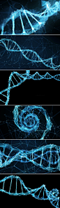 4K高清DNA医学科技背景图片螺旋元素