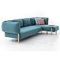 Patricia Urquiola upholsters modular sofa for Moroso in jersey fabric ❤ liked on Polyvore featuring sofa and chairs
