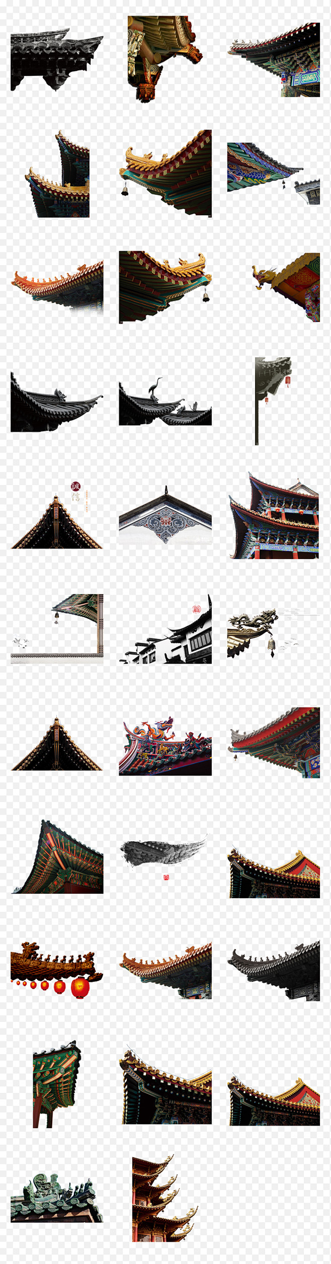 中国风古典屋檐建筑屋顶围墙古代瓦房素材 位图, RGB格式高清大图， 使用软件为 无 无(.png) 城墙 围墙 屋顶屋檐 皇宫 中国风 古典 ...