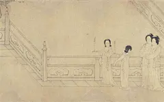 宋 牟益 捣衣图【牟益（一一七八年－？），字德新，四川人。工人物画，晚年好研究古文与篆书。此幅画南朝诗人谢惠连（三九七－四三三）捣衣诗诗意。全卷用淡墨白描，妇女三十二人。面目丰腴，衣裙宽大，犹是唐人遗意。所画人物树木屋宇杂物，无一不精。眉宇之间，多有愁思之意，盖天风渐寒，裁衣寄远，固有怀思未能止也。】台北故宫博物院藏 (8)