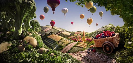吃吧-景观！食物搭建的震撼风景摄影作品[...