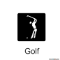 2006多哈亚运会全套46个体育图标矢量图片（Illustrator CS版本） - 体育项目图标：高尔夫向量图22 #采集大赛#