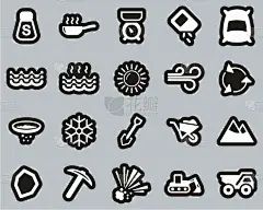 标签,盐瓶,计算机图标,白色,黑色背景,巨大的,盐矿,热,独轮手推车,比例