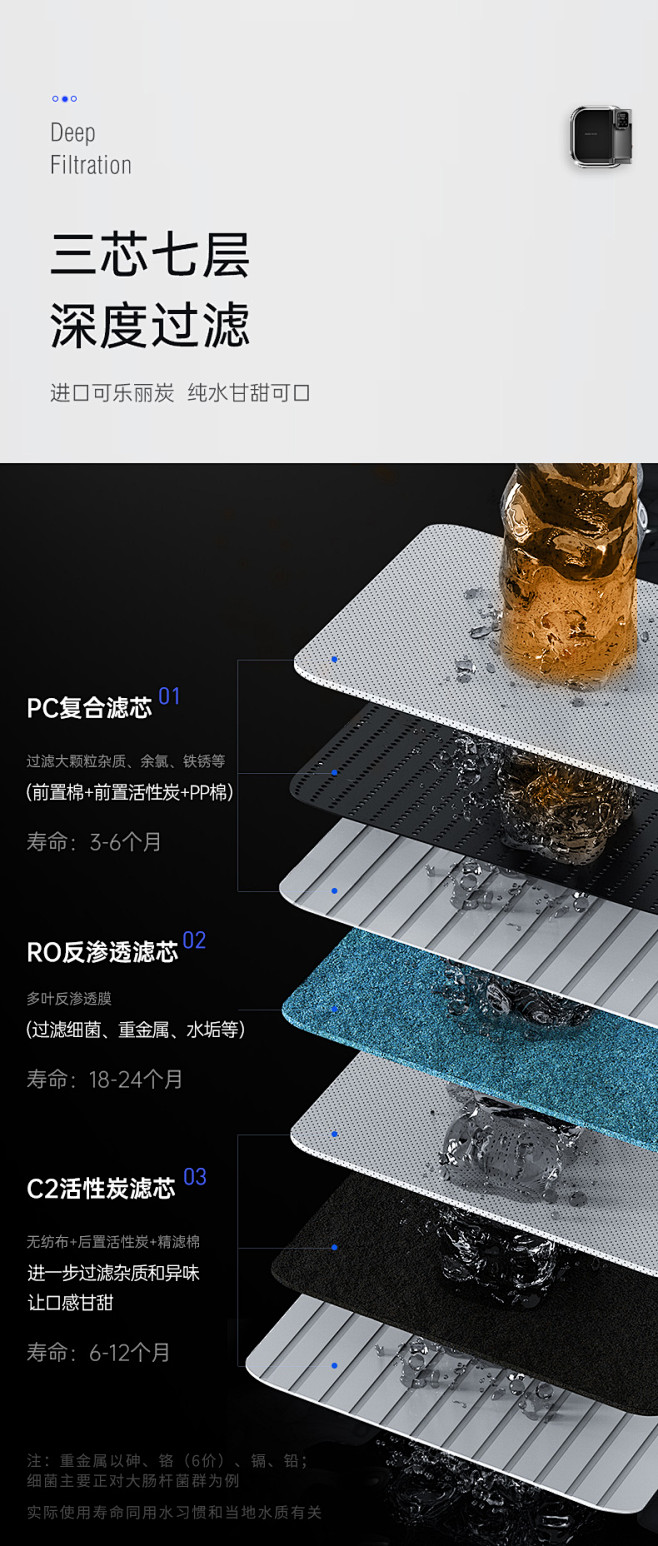 奥克斯净水器家用直饮加热一体机即热壁挂饮...