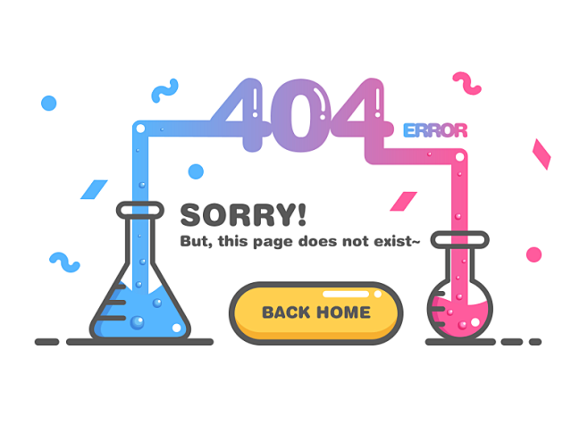 404 : 404 page图片创意设计...
