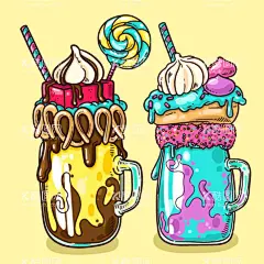 冰淇淋  - 源文件下载【酷图网】冰淇淋,蛋糕,冰激凌,奶油,草莓,蛋筒,刨冰,甜品,美食,食物,