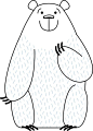 憨态可掬的卡通北极熊