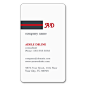 Unique White Red Blue Monogram Consultant Double-Sided Standard Business Cards (Pack Of 100)