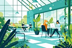 办公团队插画插图