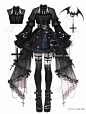 黑色小魔女oc免服‖时装效果图 - 小红书