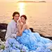 哪个女孩能拒绝蓝色花神裙海景日落婚纱照_3_沐岚映画婚纱摄影_来自小红书网页版