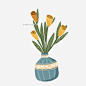 复古肌理花瓶里的花设计图片大小2000x2000px 图片尺寸693.87 KB 来自PNG搜索网 pngss.com 免费免扣png素材下载！插画#复古肌理#花卉#花瓶#卡通#手绘#鲜花#植物#装饰图案#