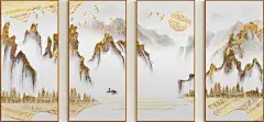 新中式装饰画（高清喷绘，晶瓷画）
