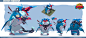 Character design  concept concept art fantasy ice mobile games penguin vikings