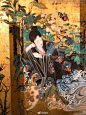 #岩彩#难得央美毕业展里有一两幅岩彩。对这种风格有兴趣的朋友可以了解下“琳派”。 ​​​​